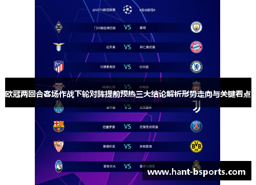 欧冠两回合客场作战下轮对阵提前预热三大结论解析形势走向与关键看点